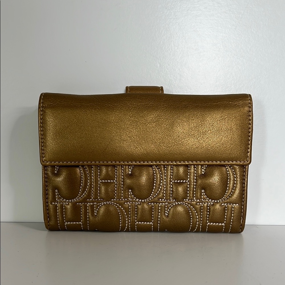 CH Carolina Herrera Bronze Wallet Classic Design NWT